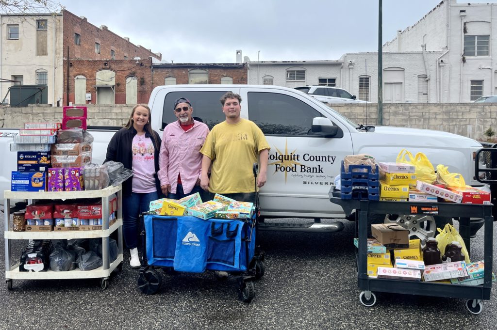 Autumn with food bank donations